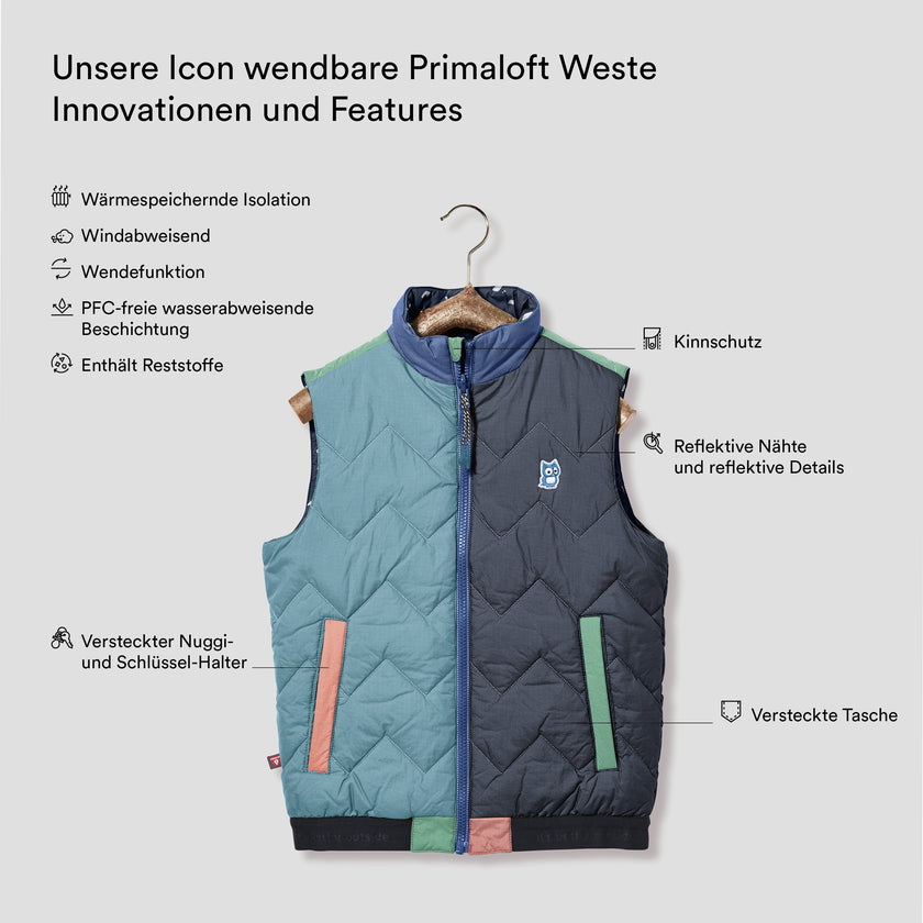 Icon wendbare Primaloft Weste - upcycled (4)